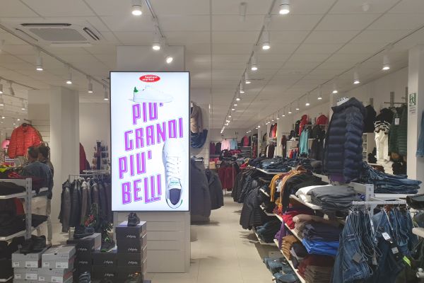 display signage interno al punto vendita