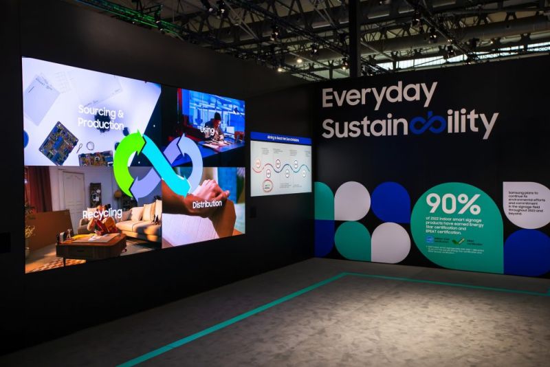 Stand Samsung all'Integrated Systems Europe (ISE) 2023 di Barcellona
