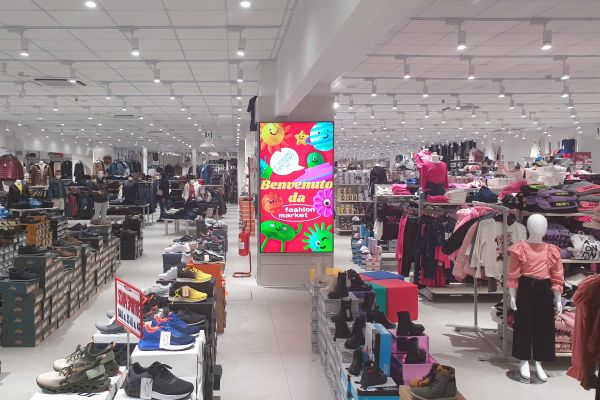 display signage interno al punto vendita