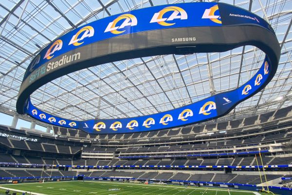 ledwall nello stadio di calcio
