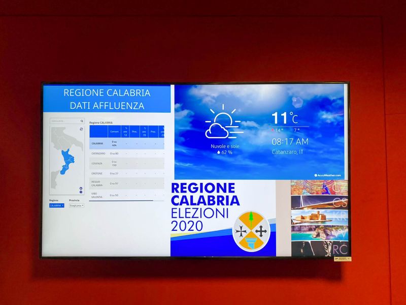 Elezioni Regione Calabria Samsung Display Signage