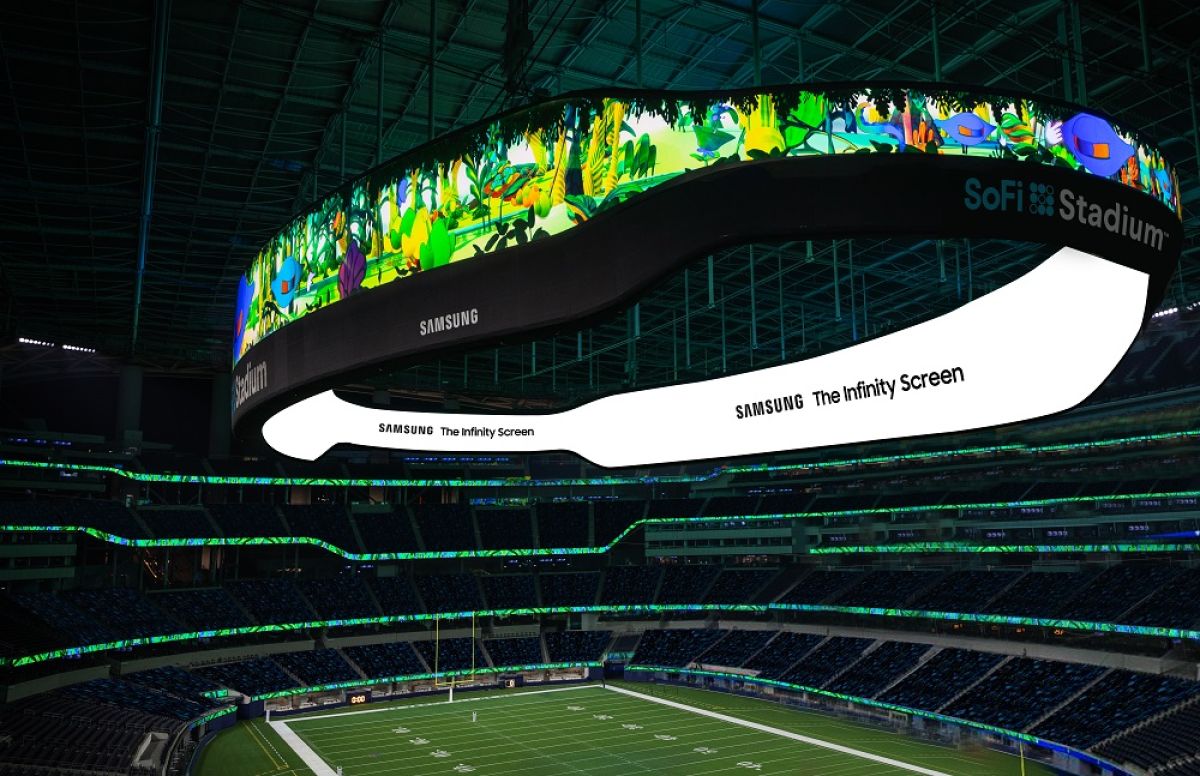 samsung infinity screen ledwall nello stadio