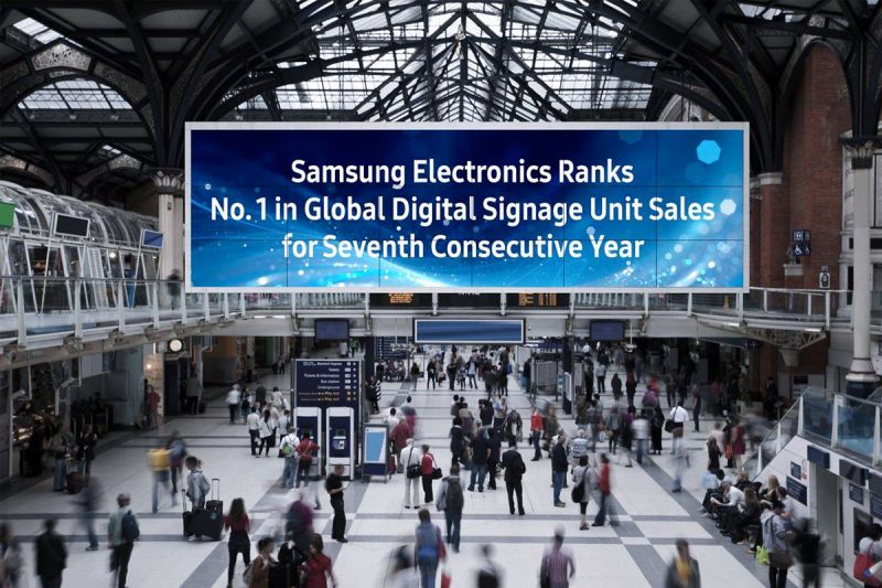 Digital Signage Samsung in una stazione 