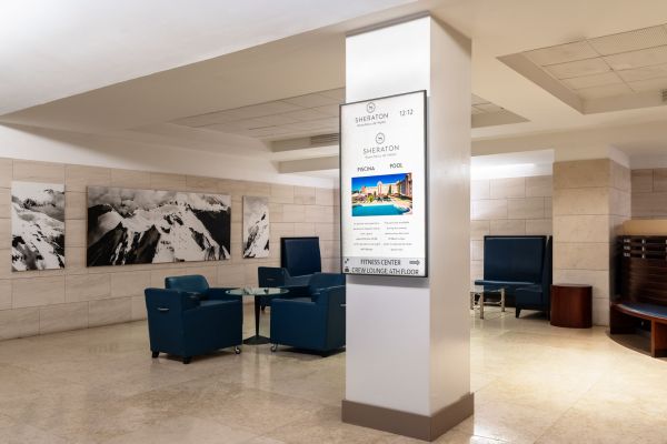 display signage nello sheraton hotel di roma