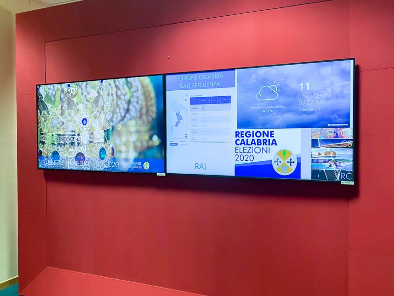 Elezioni Regione Calabria Samsung Display Signage